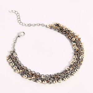 Free People Moon Dust Anklet in Silver/Gold. NWT
